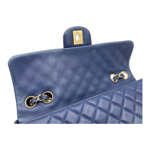 Chanel Valentine Charm Blue Shoulder Bag in Lambskin, Gold hardware_10