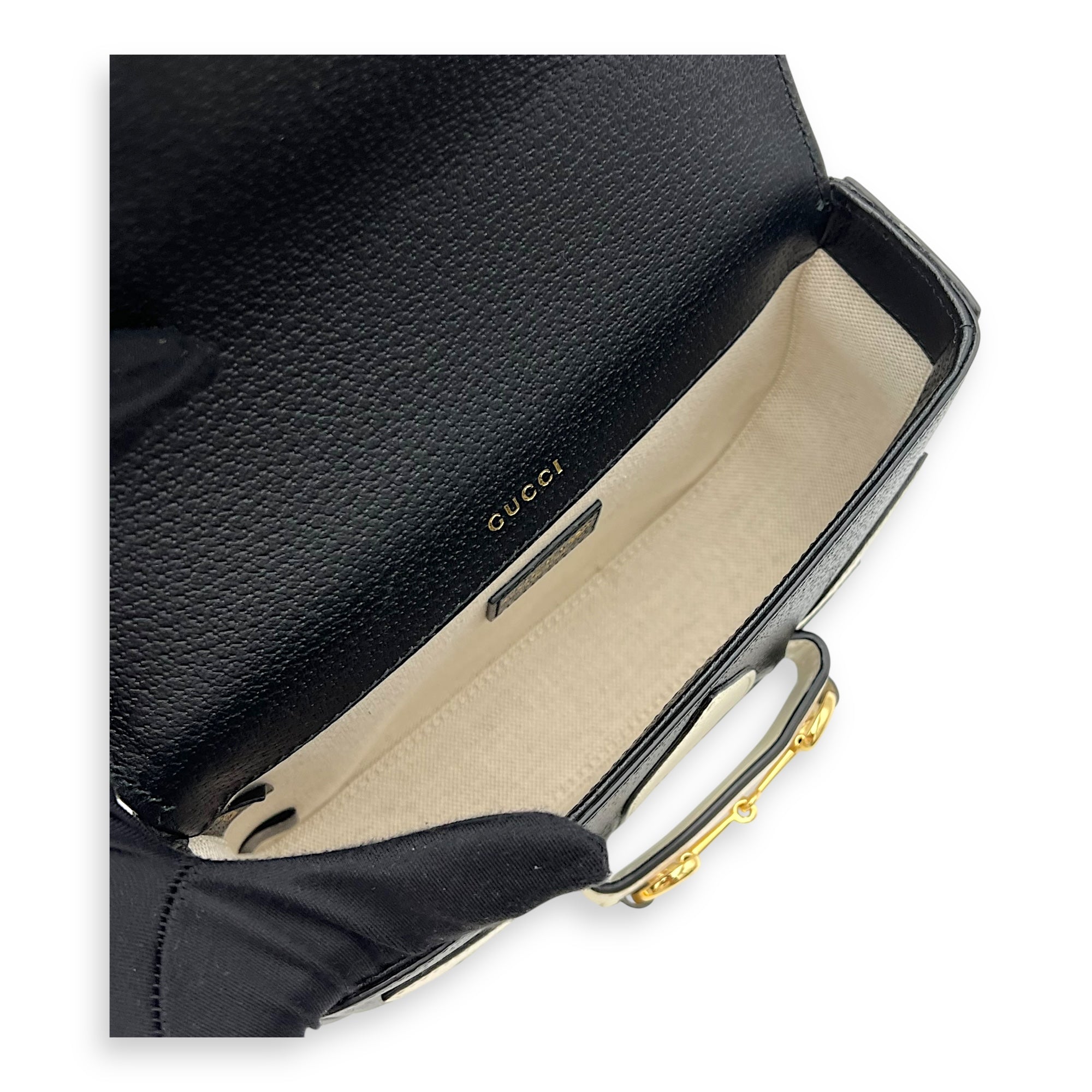 Gucci x Adidas Horsebit 1955 Shoulder Bag Black in Calfskin, Gold hardware_10