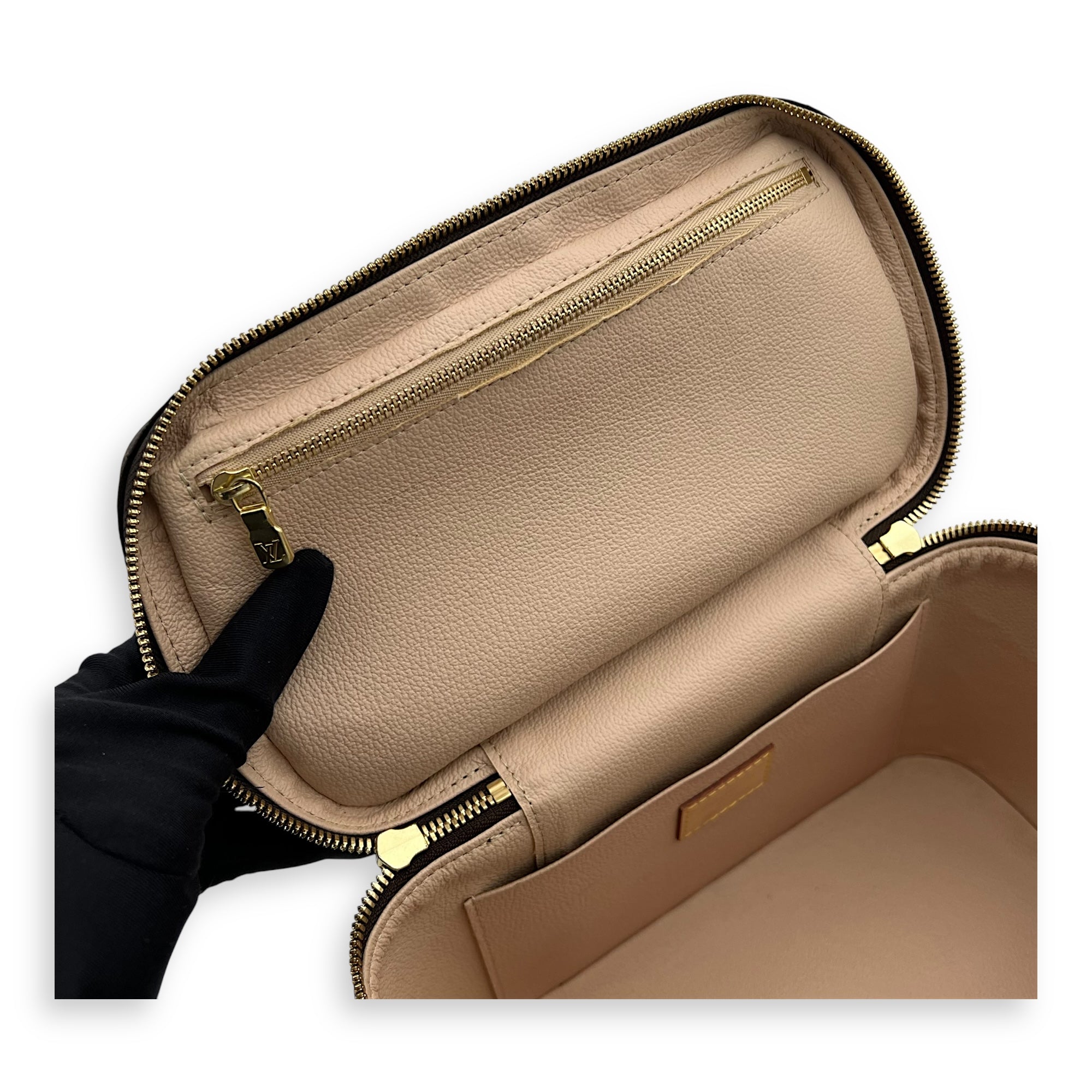 Louis Vuitton Nice Top Handle Bag BB Brown in Monogram Coated Canvas, Gold hardware_10