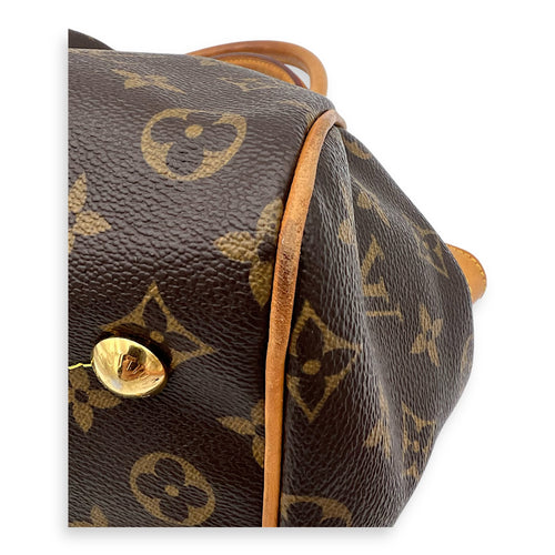 Louis Vuitton Tivoli Shoulder Bag PM Brown in Monogram Coated Canvas, Gold hardware_10
