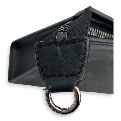 Louis Vuitton Gaston Wearable Wallet Black Crossbody Bag in Coated Canvas, Silver hardware_1