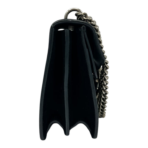 Gucci Dionysus Shoulder Bag Small Black in Suede Leather, Silver hardware_3