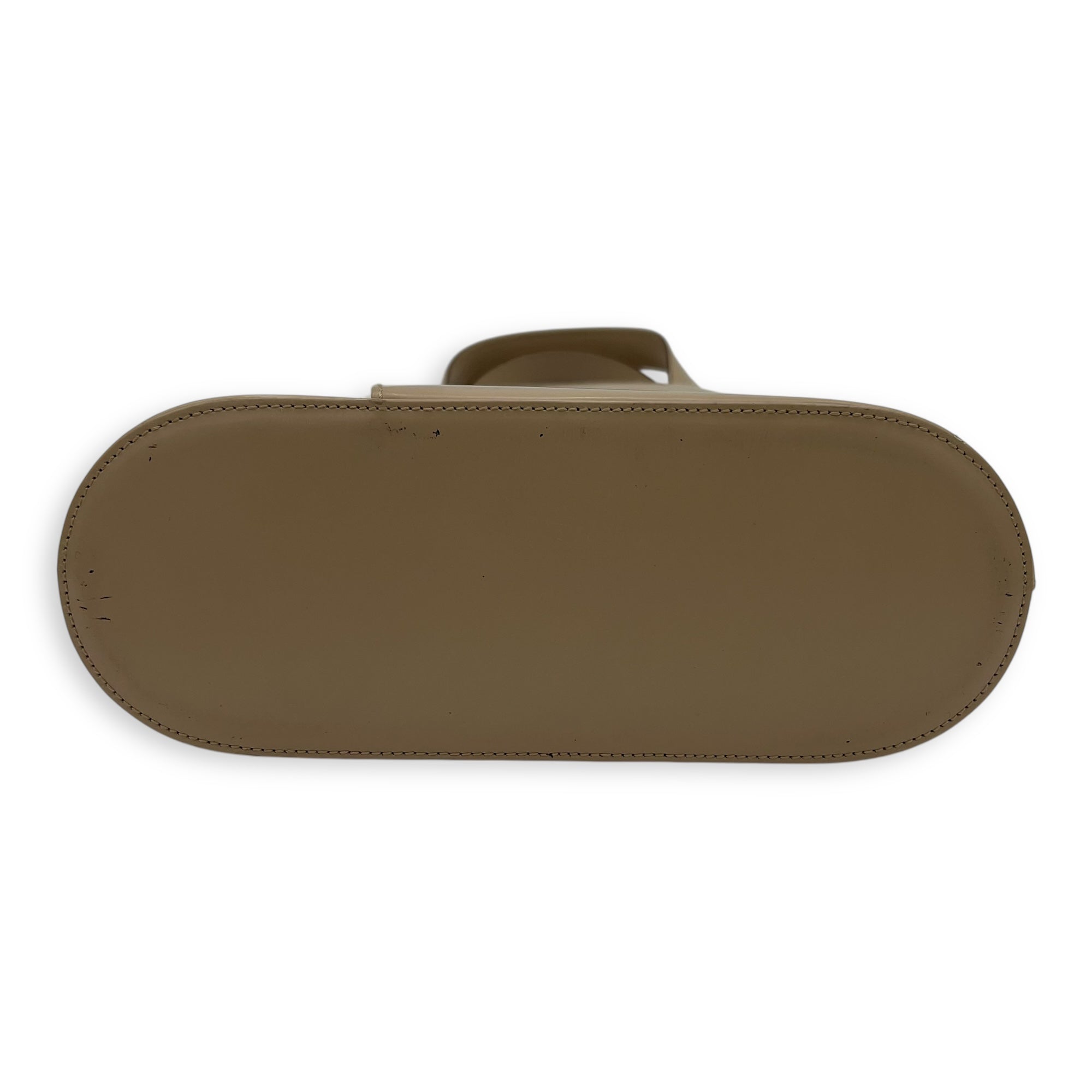 Salvatore Ferragamo Gancini Top Handle Bag Silver in Calfskin, Silver hardware_5