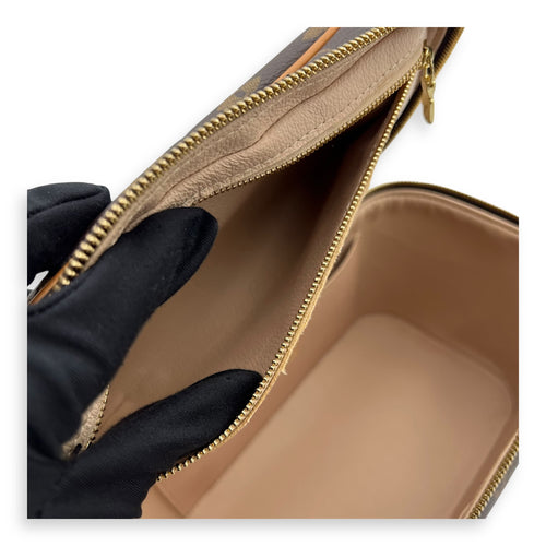 Louis Vuitton Nice Top Handle Bag BB Brown in Monogram Coated Canvas, Gold hardware_11