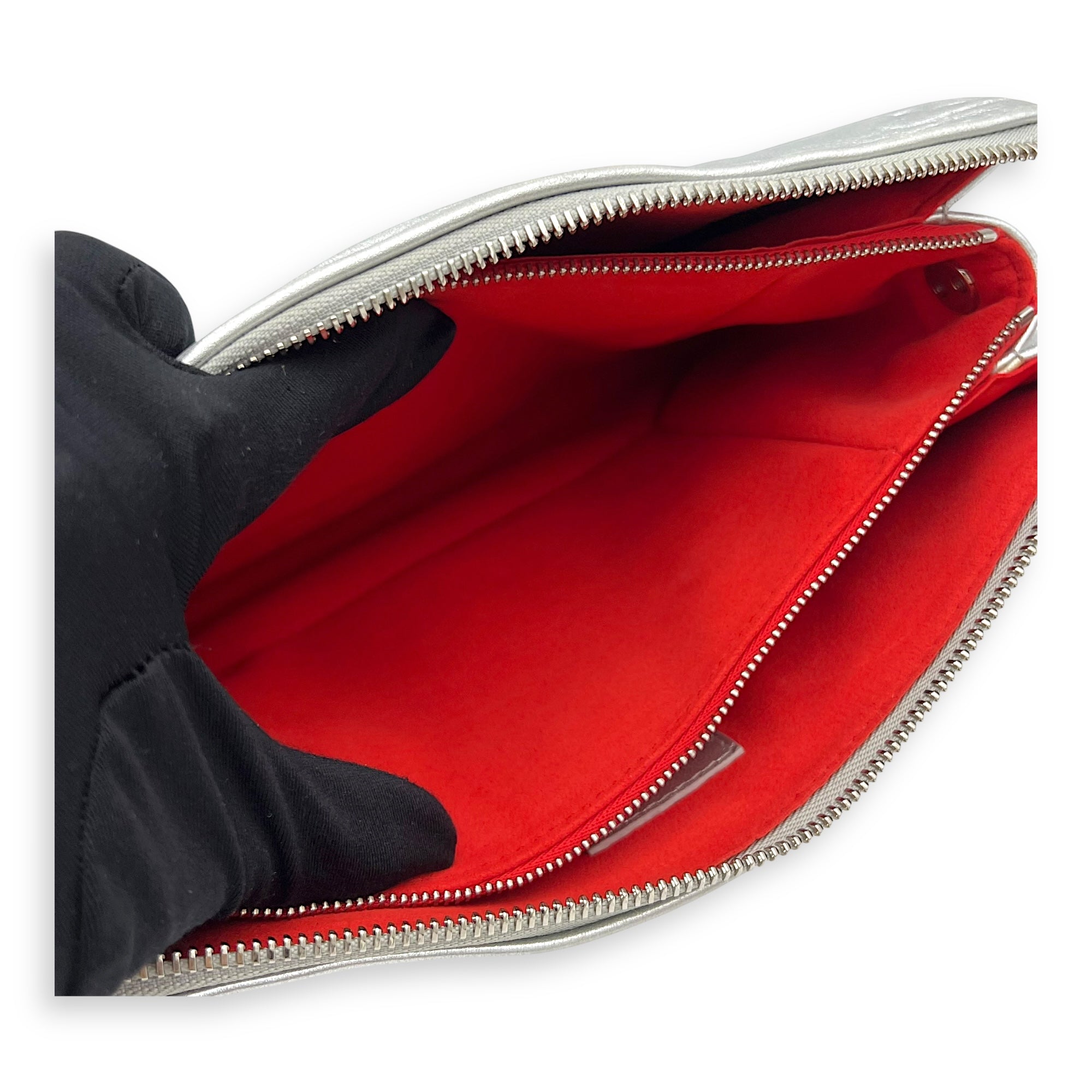 Louis Vuitton Coussin Shoulder Bag Silver in Lambskin, Silver hardware_11