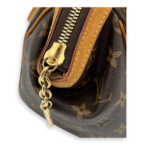 Louis Vuitton Tivoli Shoulder Bag PM Brown in Monogram Coated Canvas, Gold hardware_8