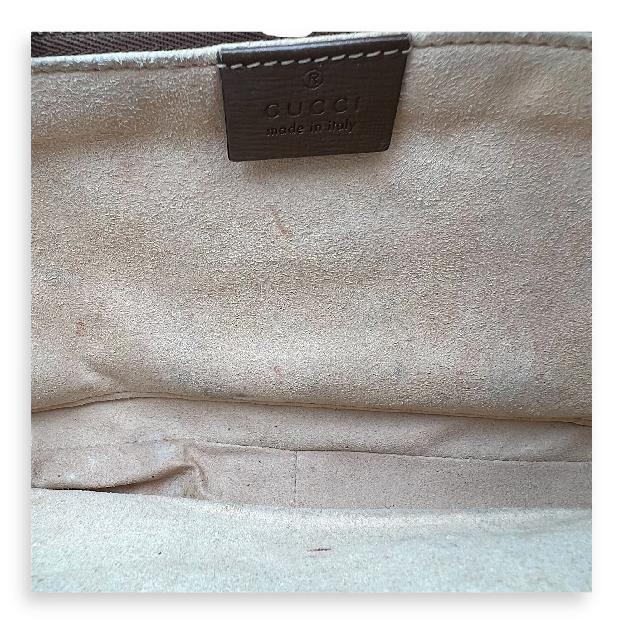 Gucci Horsebit 1955 Crossbody Bag Brown in Coated Canvas, Gold hardware_2