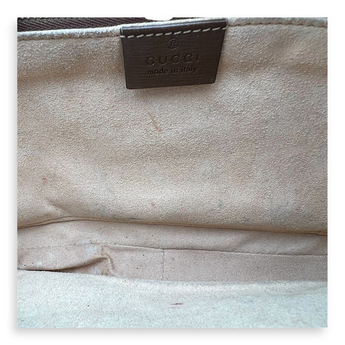 Gucci Horsebit 1955 Crossbody Bag Brown in Coated Canvas, Gold hardware_2