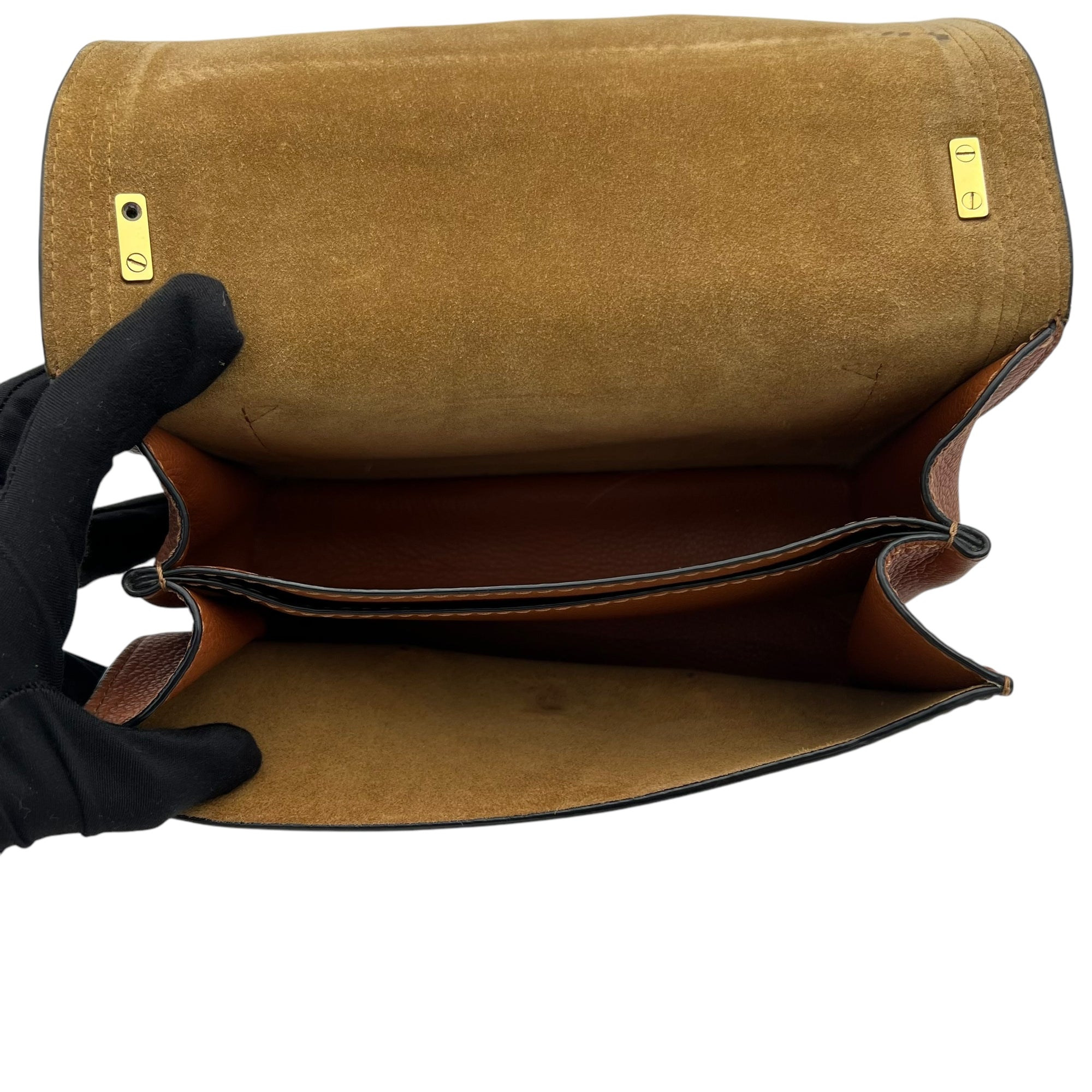 Loewe Barcelona Crossbody Bag Brown in Calfskin, Gold hardware_6