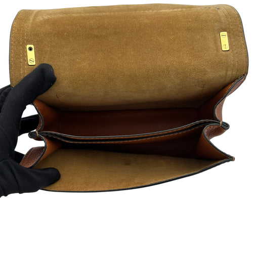 Loewe Barcelona Crossbody Bag Brown in Calfskin, Gold hardware_6