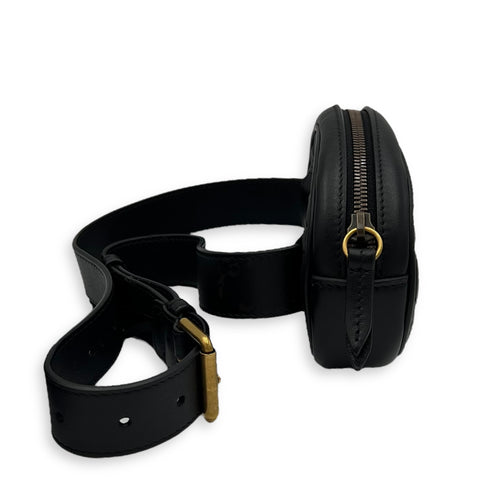Gucci GG Marmont Belt Bag Black in Calfskin, Gold hardware_3