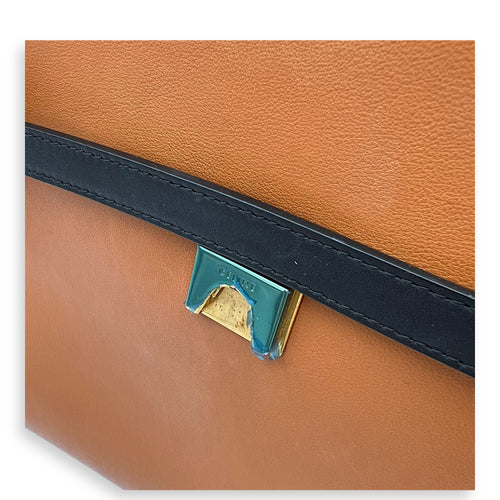 Celine Belt Bag Top Handle Bag Brown in Calfskin, Gold hardware_11