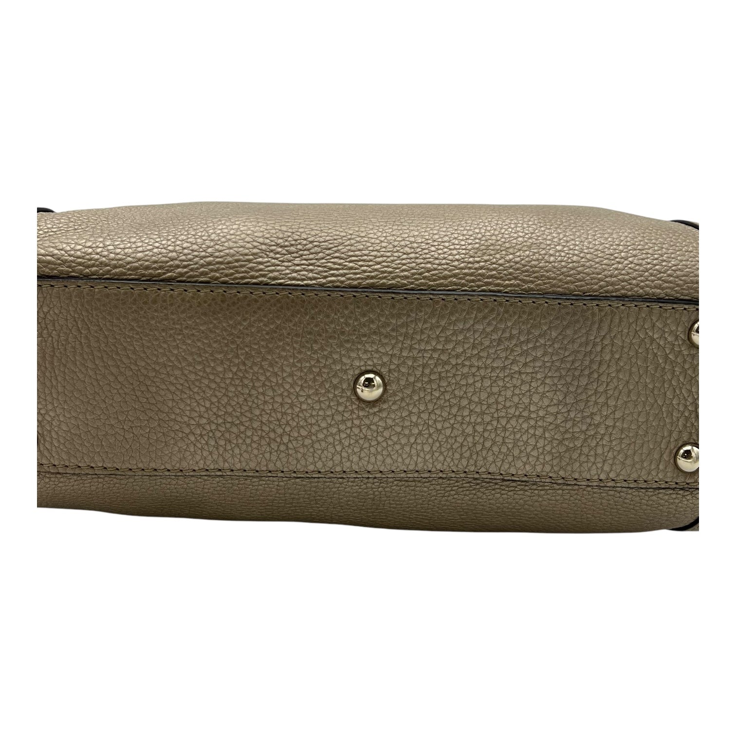 Gucci Twist Shoulder Bag Gold in Calfskin, Gold hardware_12