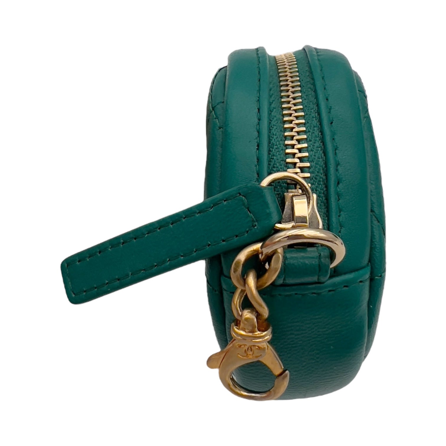 Chanel C19 Pouch Wallet On Chain in Tweed, Mixed hardware_12