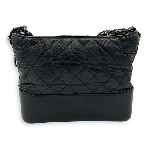 Chanel Gabrielle Medium Black Shoulder Bag in Calfskin, Mixed hardware_2