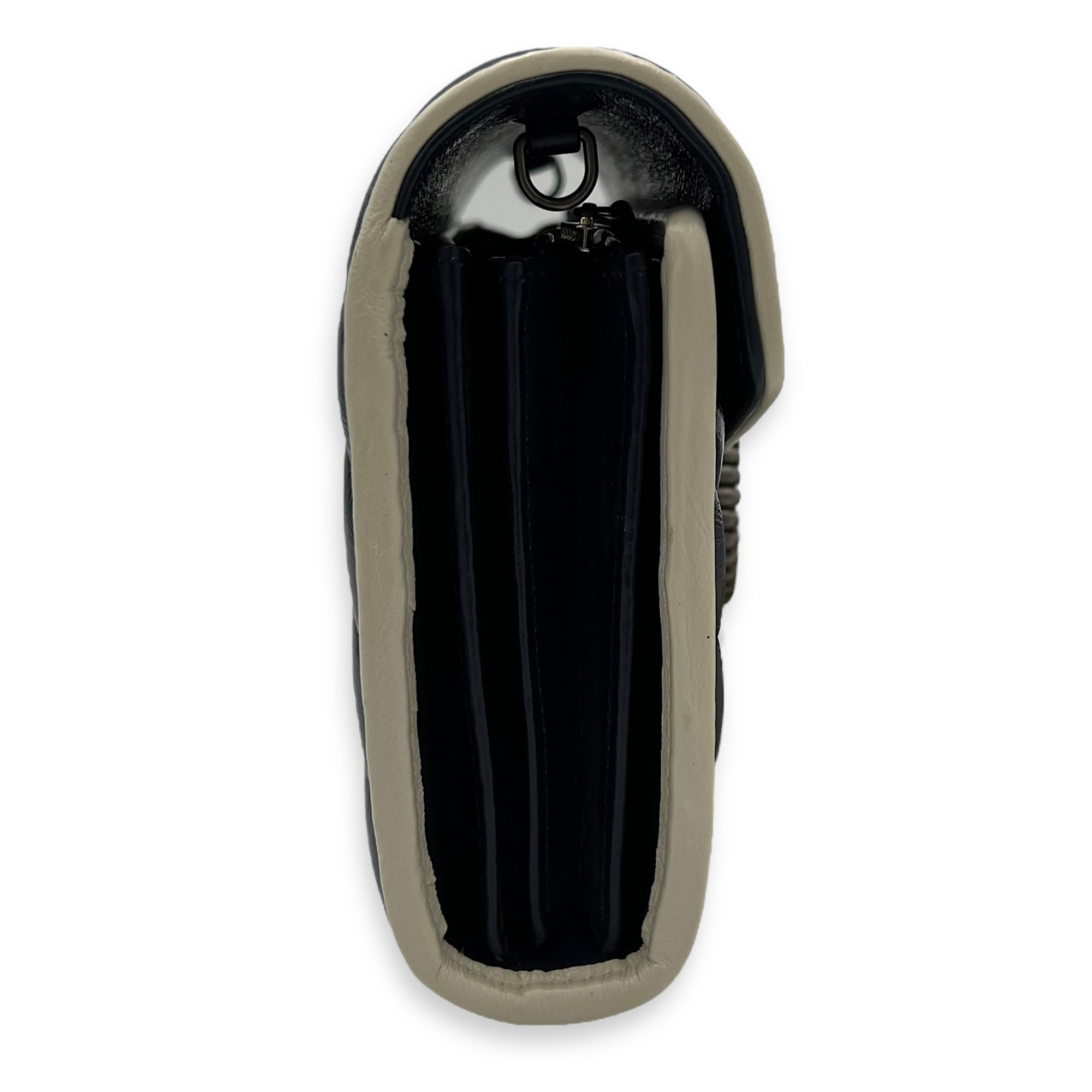 Gucci GG Marmont Wallet On Chain Blue in Calfskin, Ruthenium hardware_3