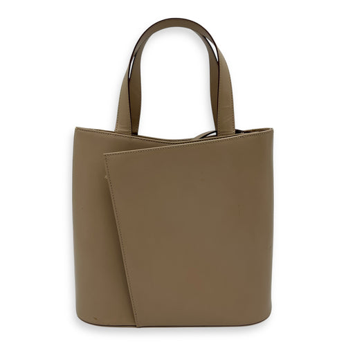 Salvatore Ferragamo Gancini Top Handle Bag Silver in Calfskin, Silver hardware_1