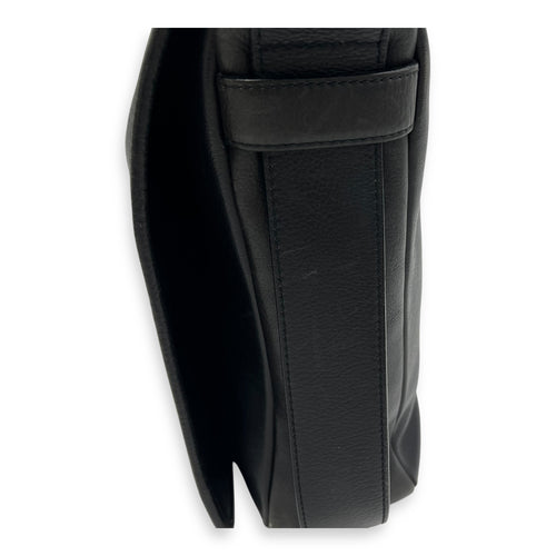 Loewe Vintage Crossbody Bag Black in Calfskin, Silver hardware_12