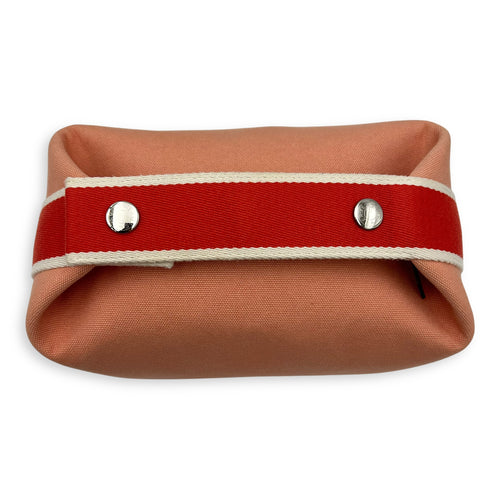 Hermès Bride a Brac  Orange in Canvas, Silver hardware_7
