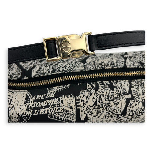 Christian Dior Norma Top Handle Bag Black in Canvas, Silver hardware_7