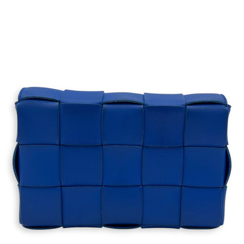 Bottega Veneta Cassette Shoulder Bag Blue in Lambskin_2
