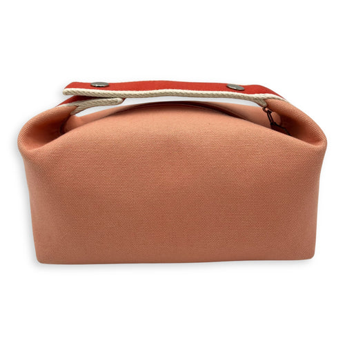 Hermès Bride a Brac  Orange in Canvas, Silver hardware_2
