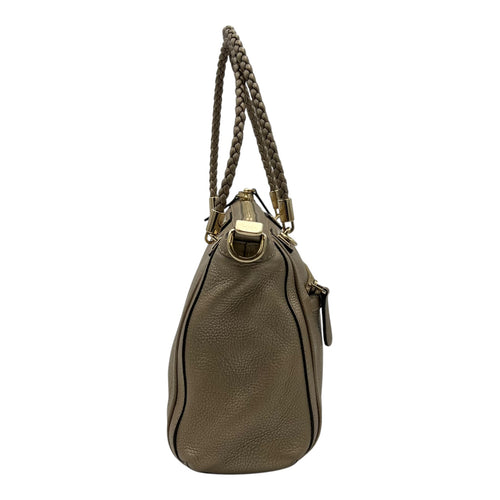 Gucci Twist Shoulder Bag Gold in Calfskin, Gold hardware_3