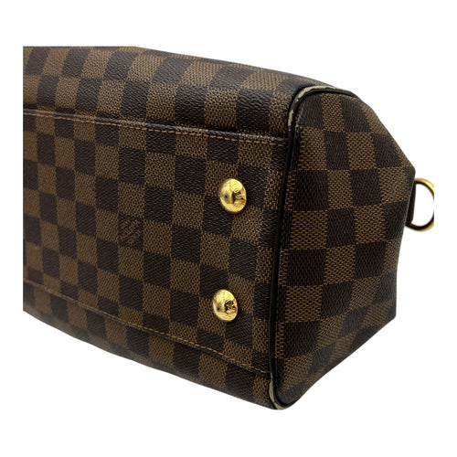 Louis Vuitton Trevi Top Handle Bag Damier Ebene in Coated Canvas, Gold hardware_16