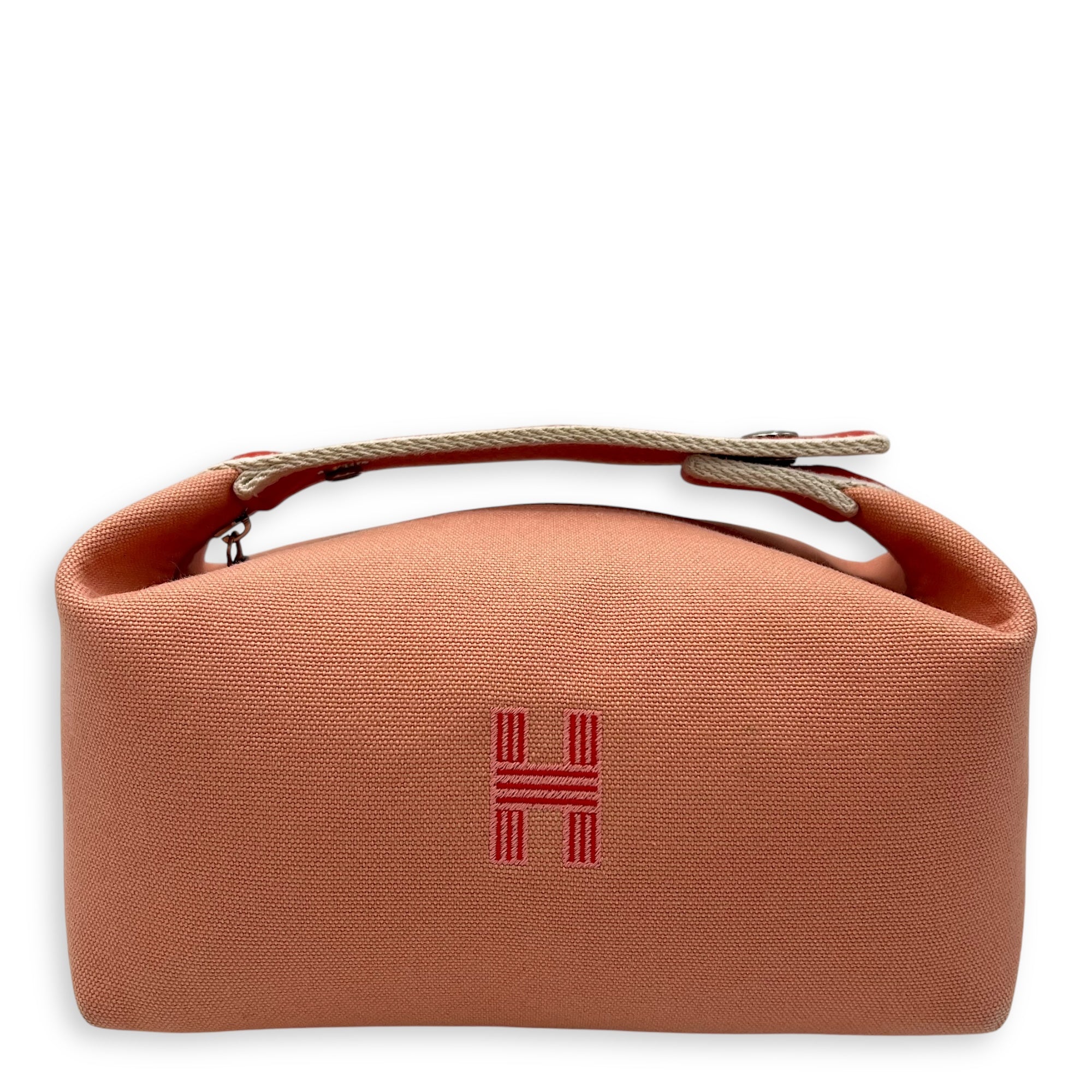 Hermès Bride a Brac  Orange in Canvas, Silver hardware_1
