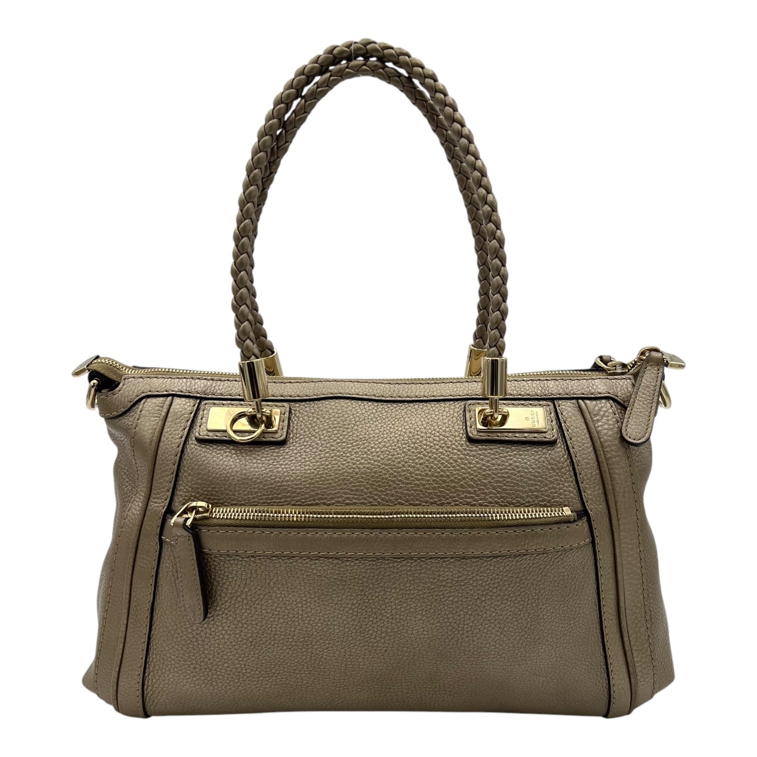 Gucci Twist Shoulder Bag Gold in Calfskin, Gold hardware_1
