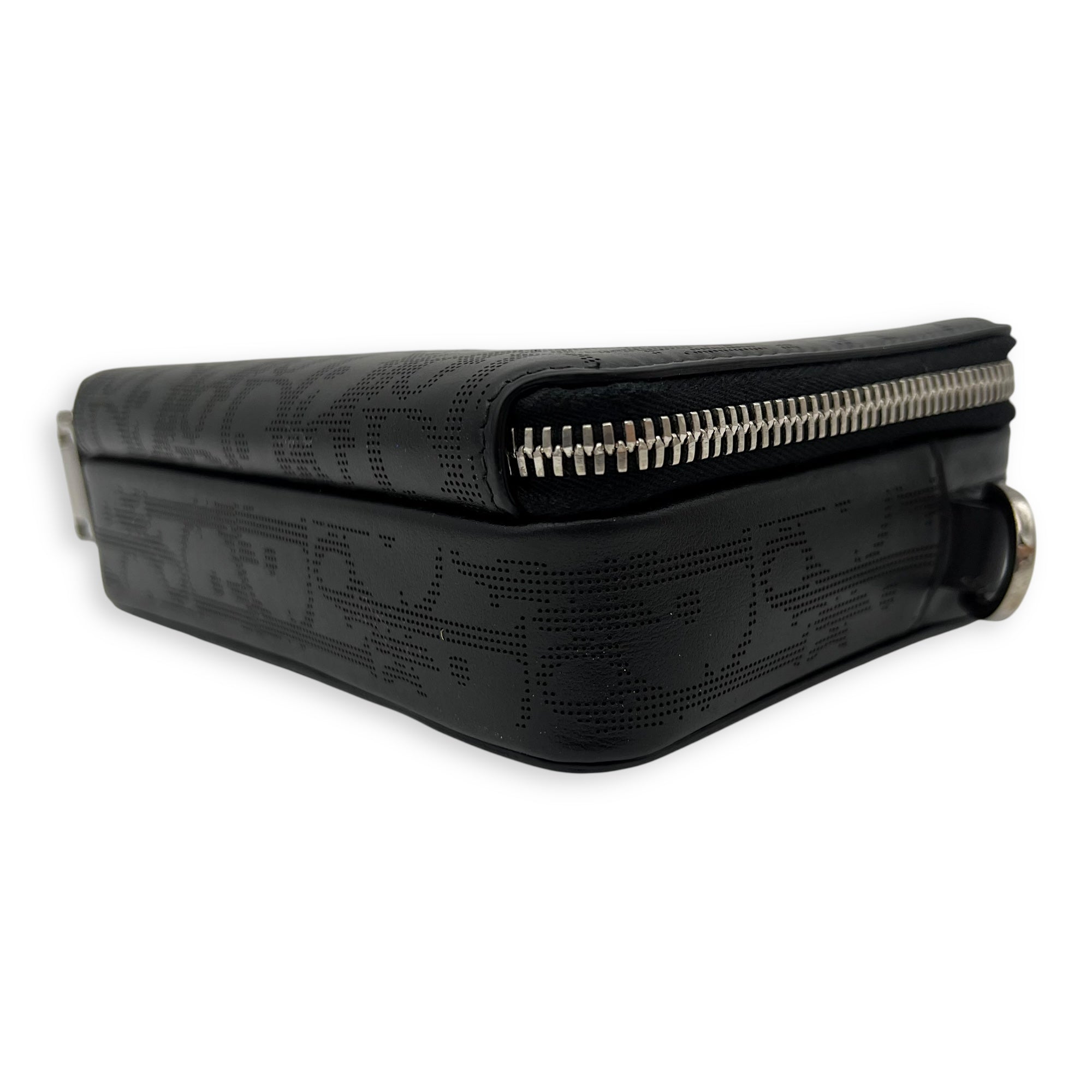 Christian Dior Oblique Crossbody Bag Small Black in Calfskin, Silver hardware_9
