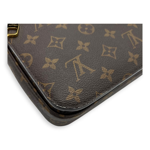 Louis Vuitton Metis Brown Crossbody Bag in Monogram Coated Canvas, Gold hardware_13
