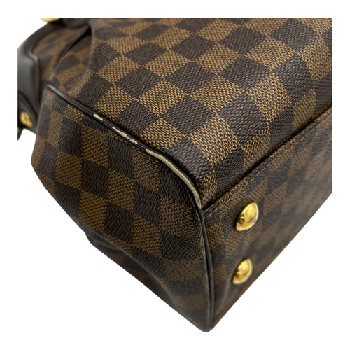 Louis Vuitton Trevi Top Handle Bag Damier Ebene in Coated Canvas, Gold hardware_13