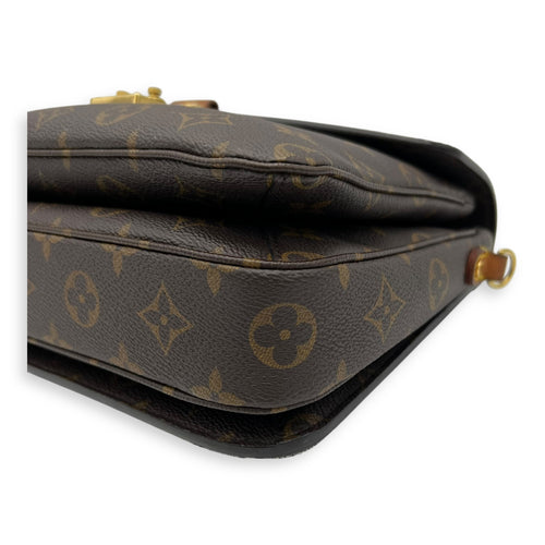 Louis Vuitton Metis Brown Crossbody Bag in Monogram Coated Canvas, Gold hardware_12
