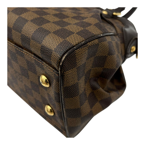 Louis Vuitton Trevi Top Handle Bag Damier Ebene in Coated Canvas, Gold hardware_12