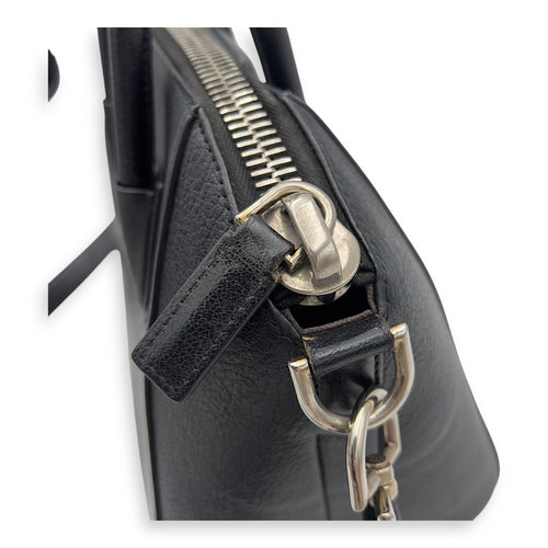 Givenchy Antigona Black Top Handle Bag in Goat Leather, Silver hardware_8
