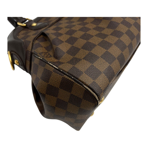 Louis Vuitton Trevi Top Handle Bag Damier Ebene in Coated Canvas, Gold hardware_11