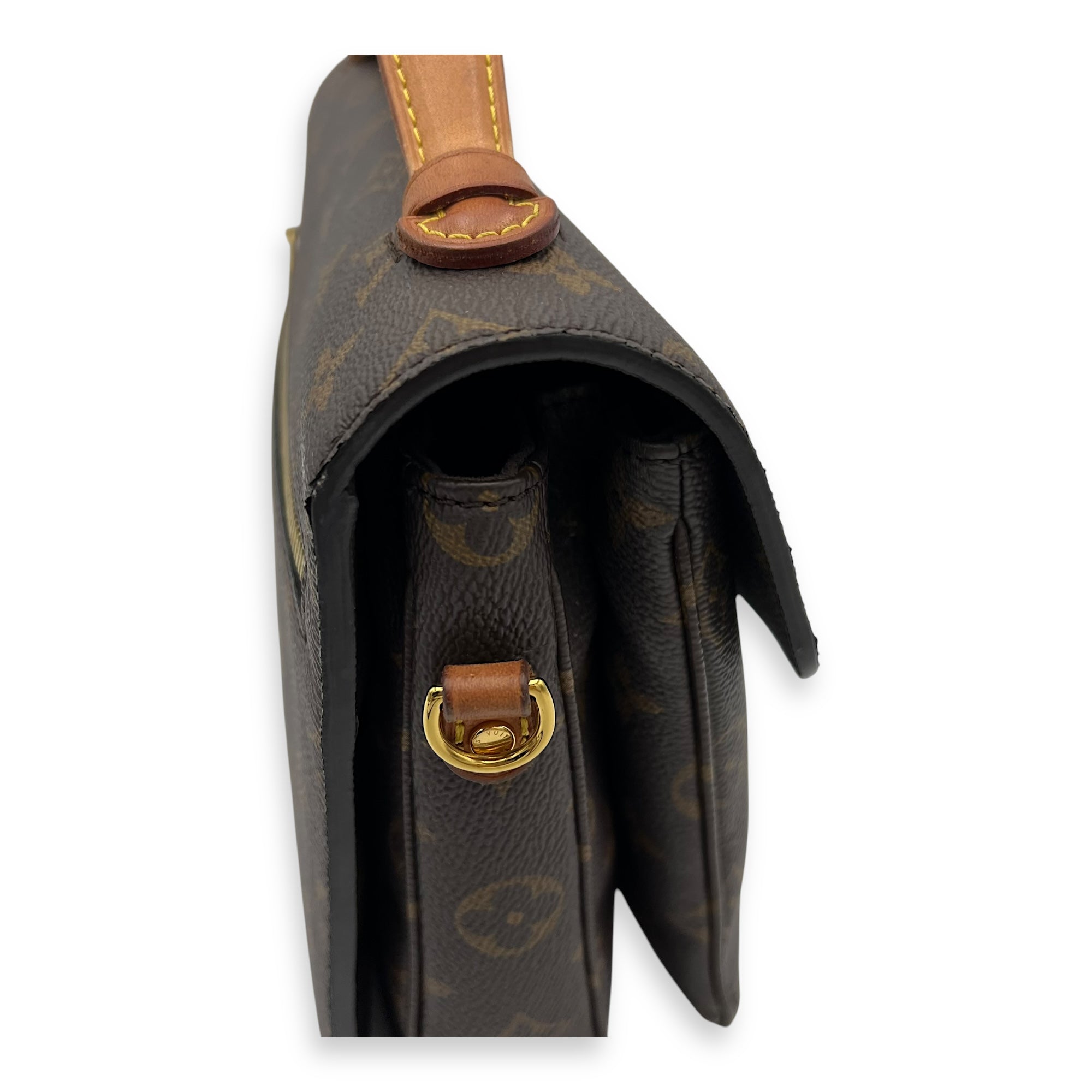 Louis Vuitton Metis Brown Crossbody Bag in Monogram Coated Canvas, Gold hardware_10