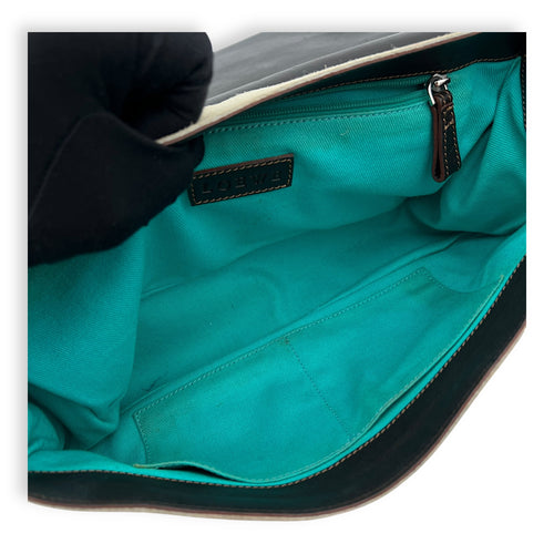 Loewe Anagram Shoulder Bag Brown in Suede Leather, Silver hardware_6