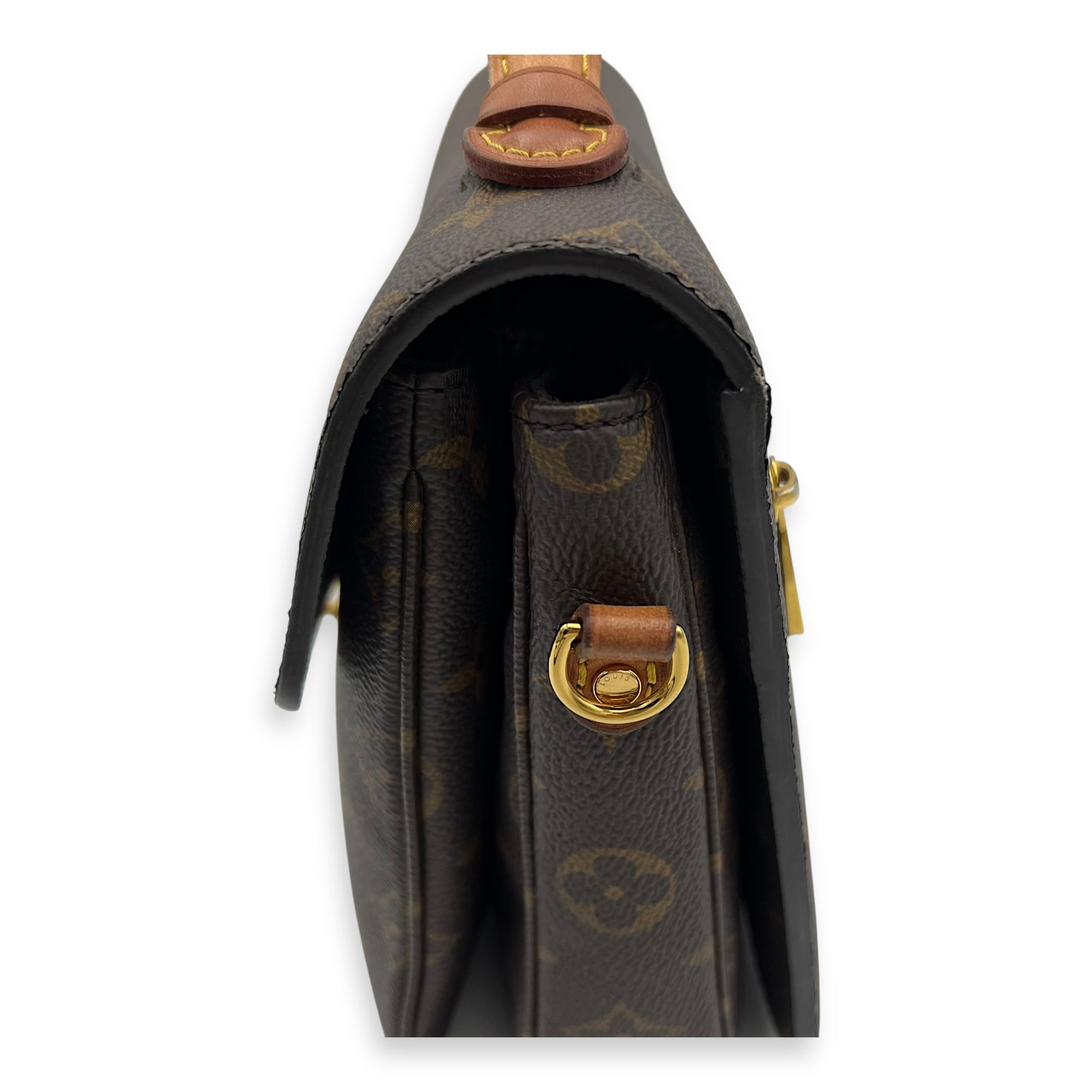 Louis Vuitton Metis Brown Crossbody Bag in Monogram Coated Canvas, Gold hardware_9