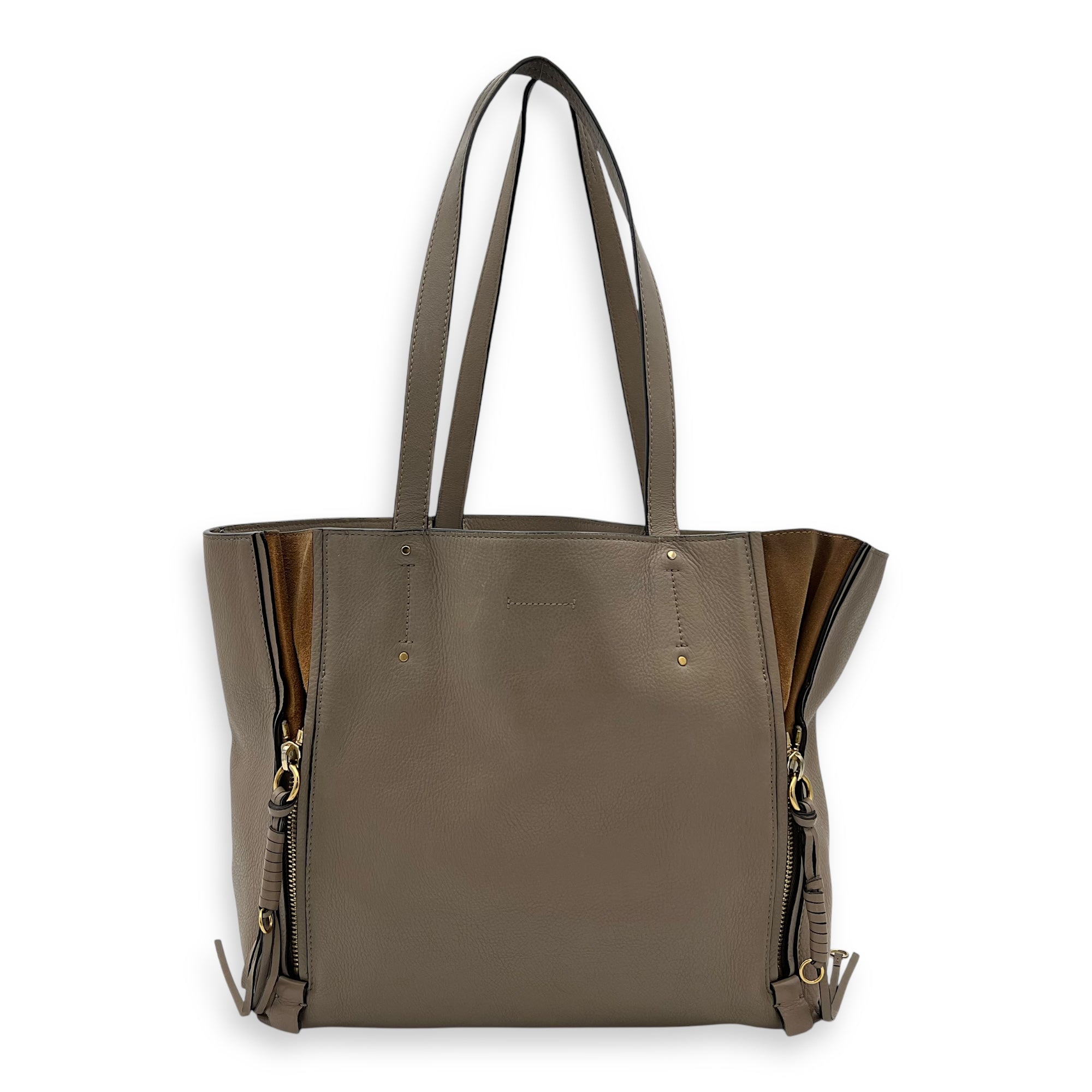 Chloé Milo Tote Bag Beige in Calfskin Singapore