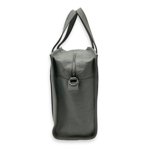 Balenciaga Bazaar Shopper Top Handle Bag Grey in Lambskin, Silver hardware_3