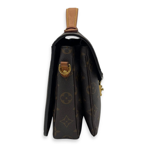 Louis Vuitton Metis Brown Crossbody Bag in Monogram Coated Canvas, Gold hardware_3