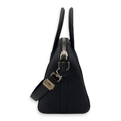 Givenchy Antigona Black Top Handle Bag in Goat Leather, Silver hardware_3