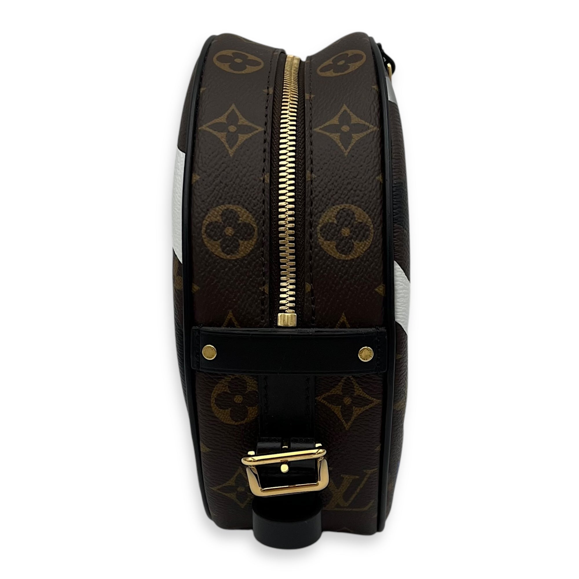 Louis Vuitton X LOL Boite Chapeau Souple MM Brown Crossbody Bag in Monogram Coated Canvas, Gold hardware_4