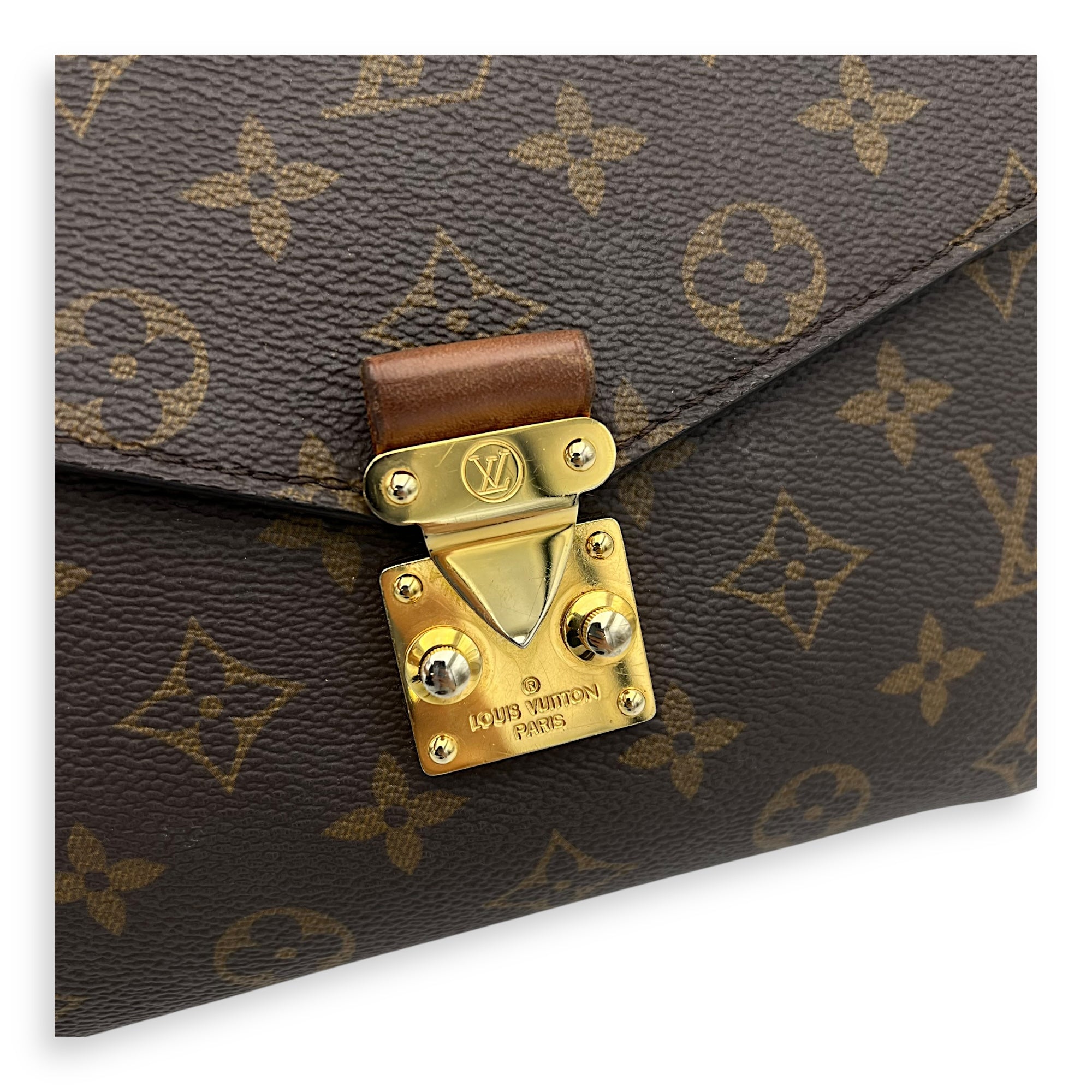 Louis Vuitton Metis Brown Crossbody Bag in Monogram Coated Canvas, Gold hardware_8