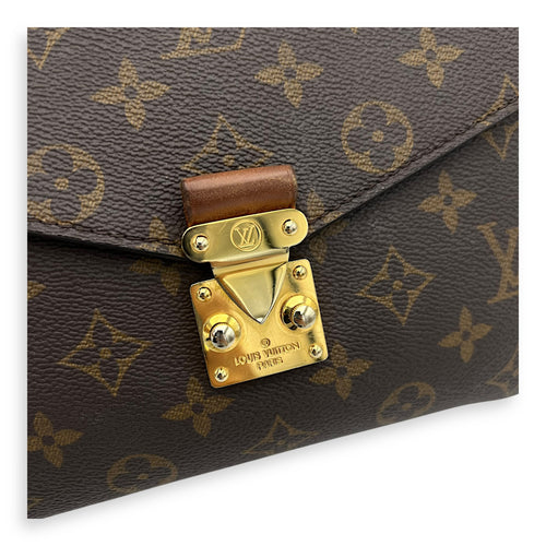 Louis Vuitton Metis Brown Crossbody Bag in Monogram Coated Canvas, Gold hardware_8