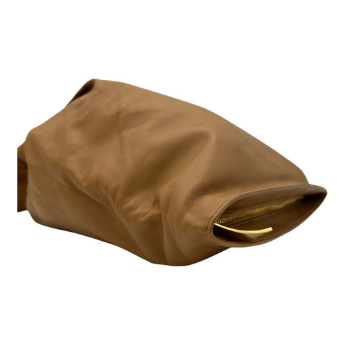 Bottega Veneta Twist Top Handle Bag Brown in Calfskin, Gold hardware_9