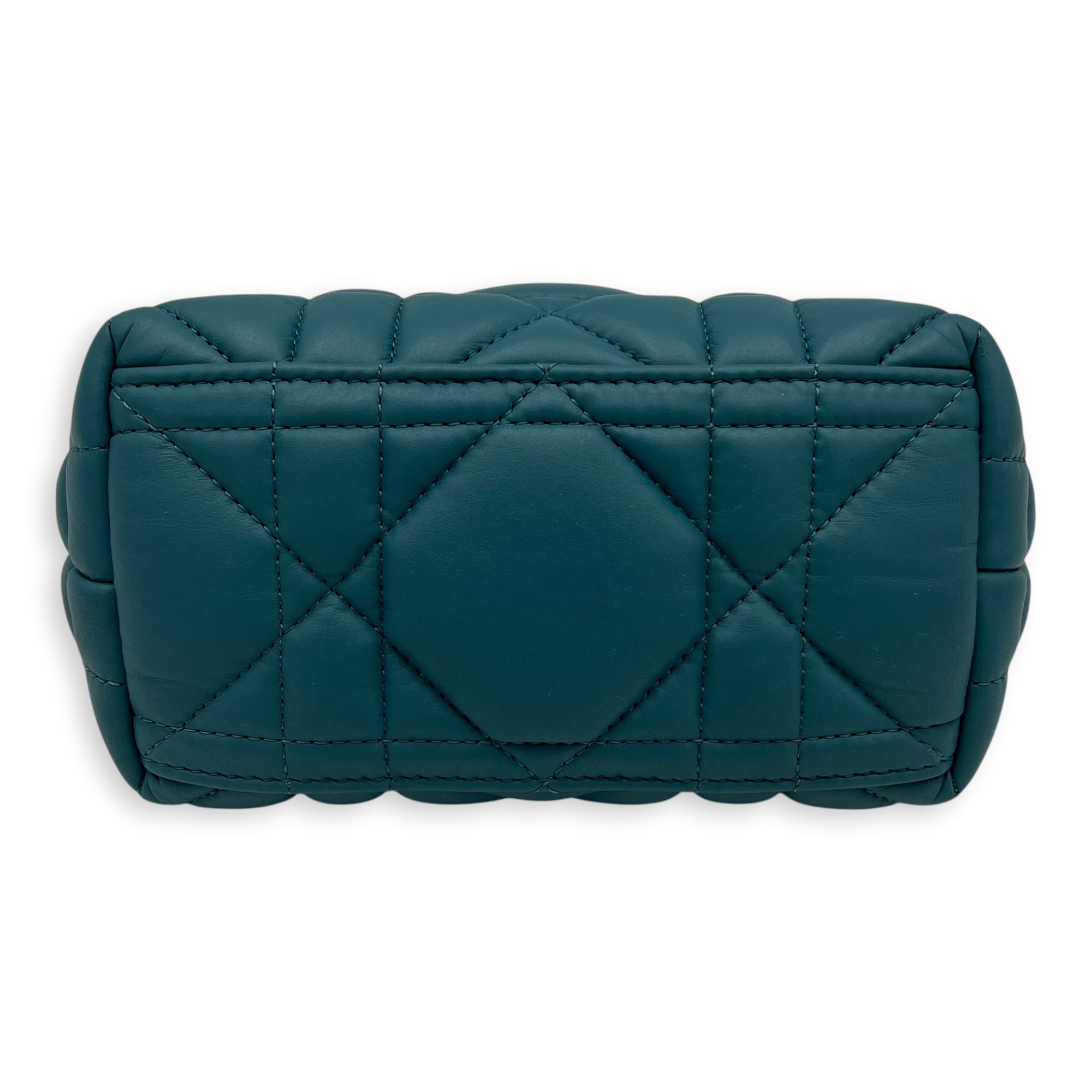 Christian Dior Nomad Pouch Blue in Lambskin, Gold hardware_5