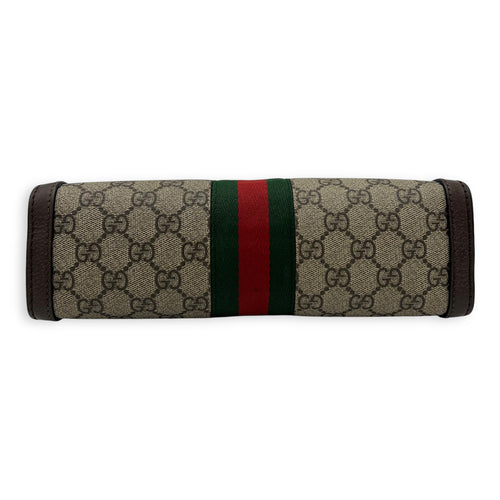 Gucci Ophidia Crossbody Bag Brown in Coated Canvas, Gold hardware_5
